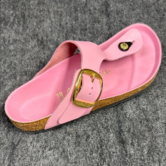 Birkenstock Shoes - Birkenstock 1 only Right  Pink Sandal with Gold Buckle